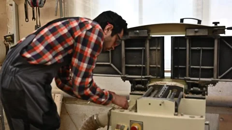 Working process in the carpentry workshop Stock Footage 132782660
