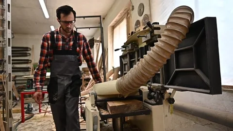 Working process in the carpentry workshop Stock Footage 132782944