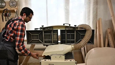 Working process in the carpentry workshop Stock Footage 132783321