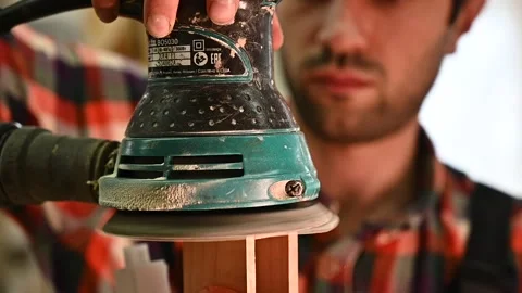 Working process in the carpentry workshop Stock Footage 132783645