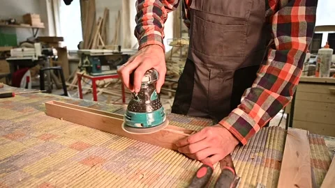 Working process in the carpentry workshop Stock Footage 132783735