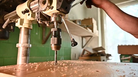 Working process in the carpentry workshop Stock Footage 132783918