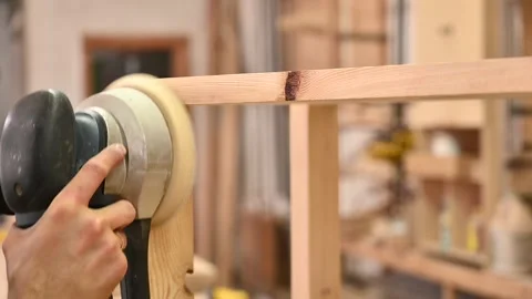 Working process in the carpentry workshop Stock Footage 134163617