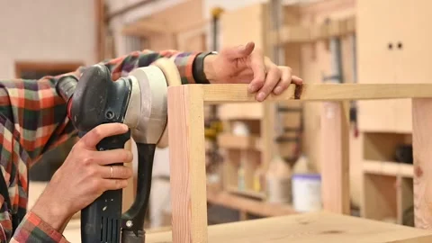 Working process in the carpentry workshop Stock Footage 134163618