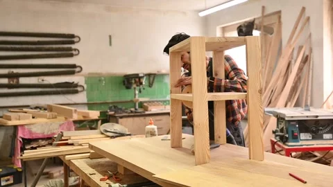 Working process in the carpentry workshop Stock Footage 134163638