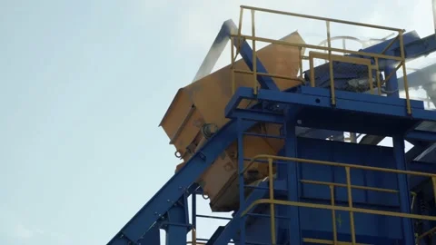 Working process on a concrete plant. Close-up Stock Footage 171463547
