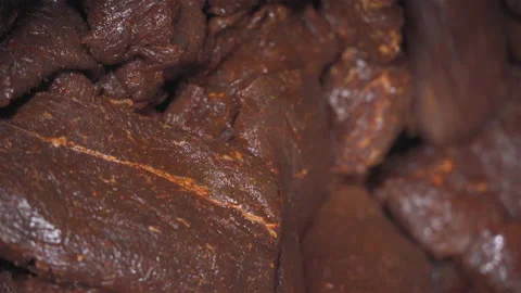 Working process machine in a food factory for mixing meat and spices for making Stock Footage 131859819