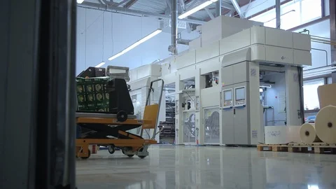Working process at modern printing factory 스톡 동영상 109555568