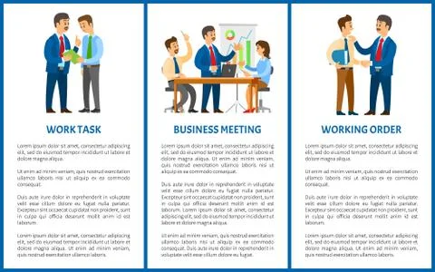 Working Process in Office, Boss and Employees イラスト素材
