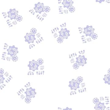 Working process optimize glyph seamless pattern Stockillustratie