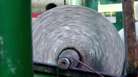 Working process in paper recycling factory Stock Footage 56541796