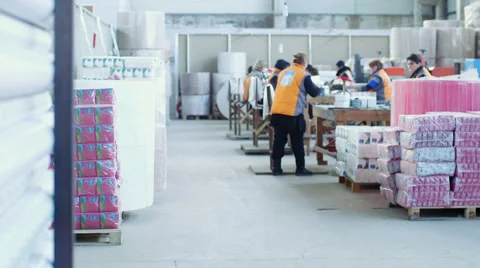 Working process in paper recycling factory 스톡 동영상 56541850