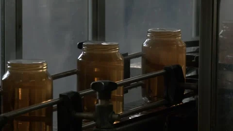 Working process of the production of cucumbers on cannery. Stock Footage 247274714