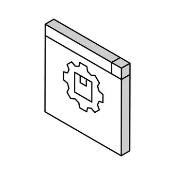 Working process review isometric icon vector illustration Stock Illustration