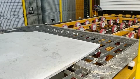 The working process of rolling stone at the factory general plan Stock Footage 157755527