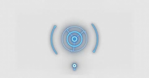 Working process symbol. Circular shapes and lines. Futuristic UI concept Stock Footage 201182368
