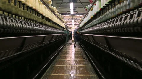Working process in a textile factory Vídeos de archivo 62524516