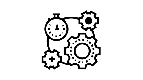 Working process time line icon animation Vídeos de archivo 157278605
