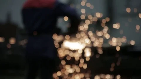 Working on the production and processing of metal in a large factory Stock Footage 73759194