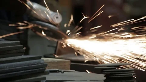 Working on the production and processing of metal in a large factory Stock Footage 73759840