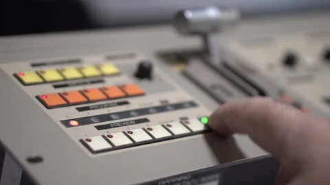 Working on Professional TV Mixer Switcher in Control Room of Television 스톡 동영상 324694977