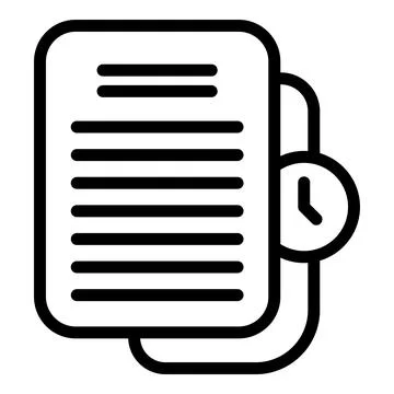 Working program icon, outline style Stock Illustration