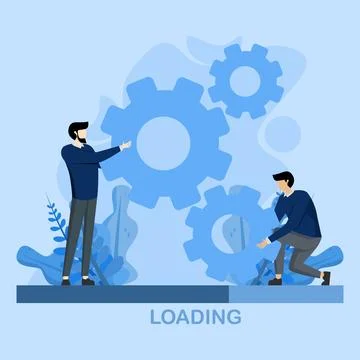 Working in progress concept Stock Illustration