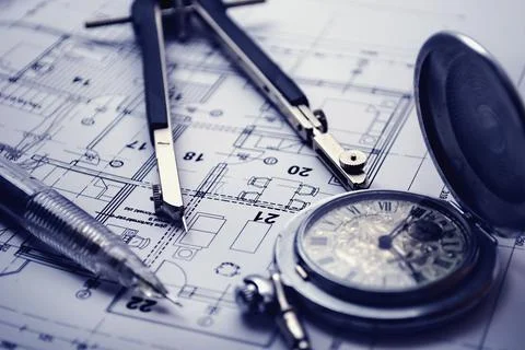 Working project before deadline Stock-Fotos