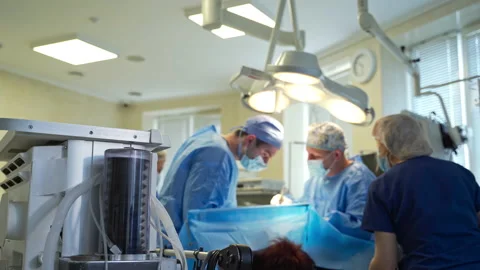 Working pumping heart lung machine during the operation. Stock Footage 168147669