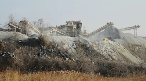 Working quarry in eastern Ukraine Stock Footage 43859861