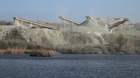 Working quarry in eastern Ukraine Stock Footage 43862556