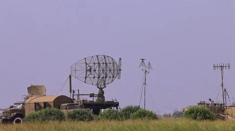Working radar installation on airshow Wings of Parma Stock Footage 58534950