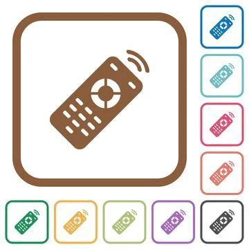 Working remote control simple icons Stock Illustration