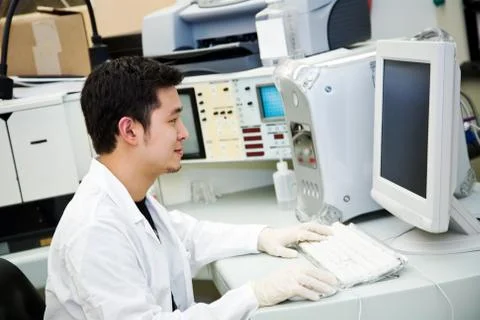 Working researcher Stock Photos