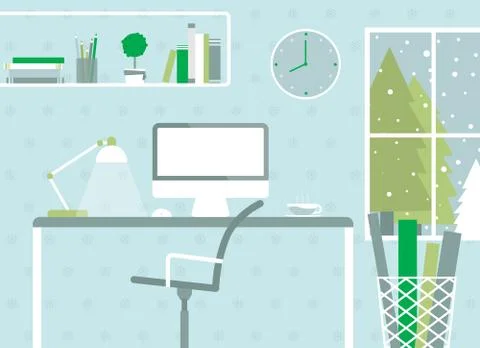 Working room Stock Illustration