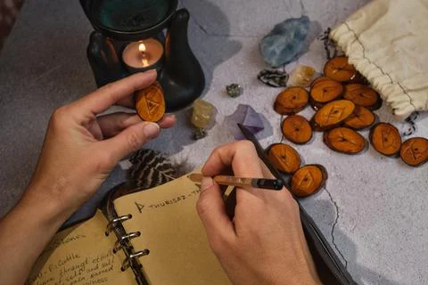 Working with runes recording values 스톡 사진