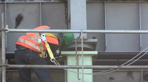 Working with safety equipment Video stock 34257912