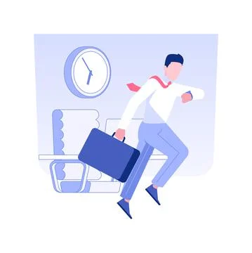 Working schedule isolated concept vector illustration. Stockillustratie