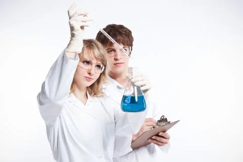 Working scientists Stock Photos