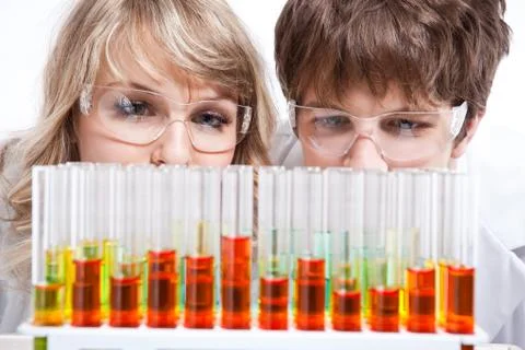 Working scientists Stock Photos