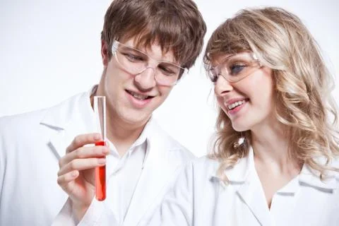 Working scientists Stock Photos