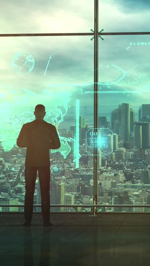 Working with the search engine of the future, 3D render. Stock Footage 276129949