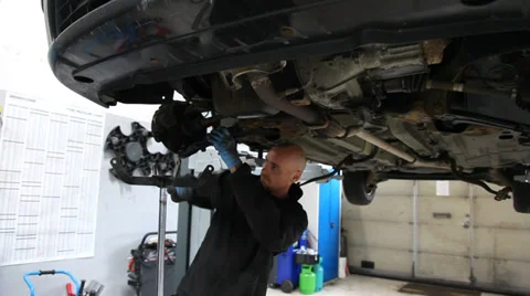 Working In the service garage Video stock 36350876