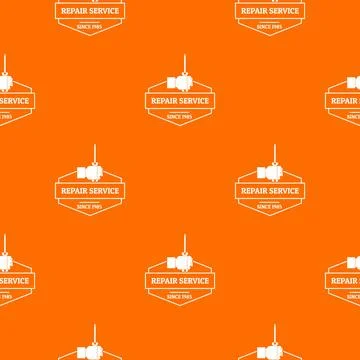 Working service pattern orange Illustrazione stock