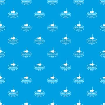 Working service pattern seamless blue Stock Illustration