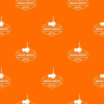 Working service pattern vector orange Stock Illustration