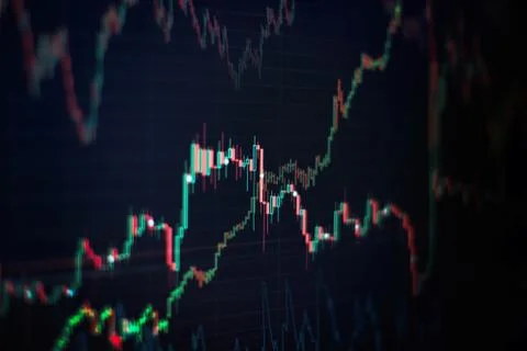 Working set for analyzing financial statistics and analyzing a market data. D Stock Photos
