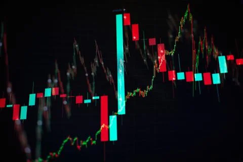Working set for analyzing financial statistics and analyzing a market data. D Stock Photos