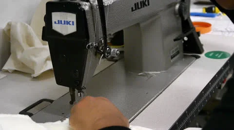 Working on Sewing machine Stock Footage 22570411