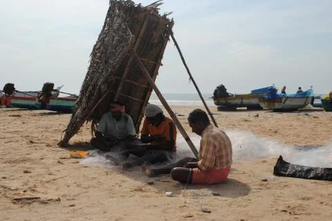 Working in shadow Stock Photos